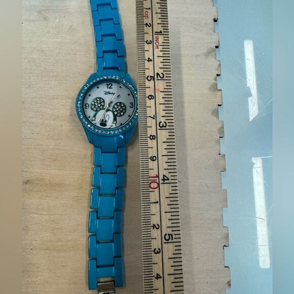 Disney accutime Mickey Mouse Baby Blue Watch Stainless new battery - Picture 2 of 9